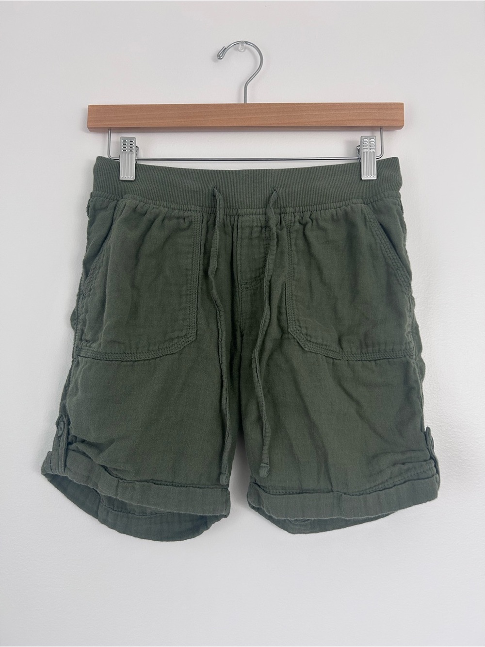 Kismet Military Green Loose Drawstring Shorts